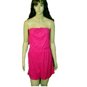 Women's Romper Terry Tube Top Shorts Pants  Small